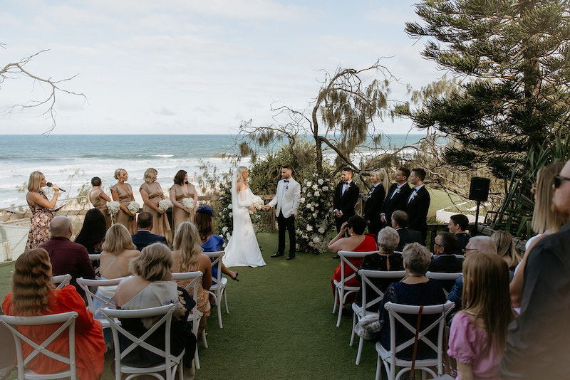 Amy and Mitchell Beach Wedding with Marriage Celebrant Sunshine Beach Emma Homewood