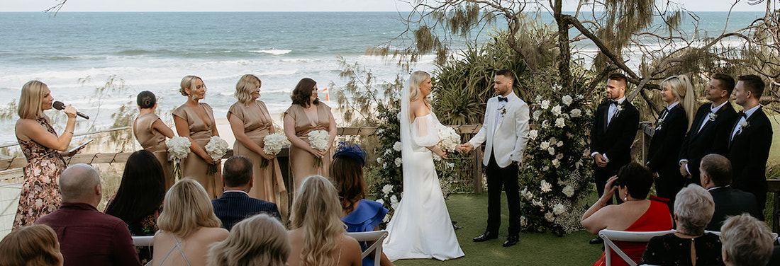 Amy and Mitchell Beach Wedding with Marriage Celebrant Sunshine Beach Emma Homewood