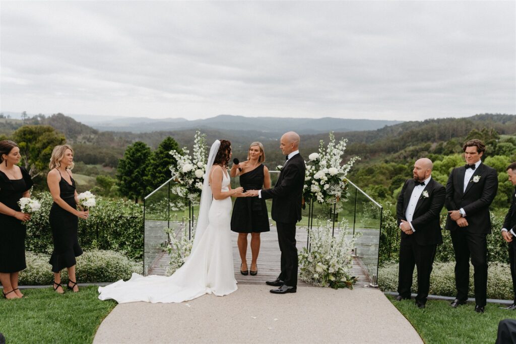 Laura and Toby Wedding ceremoney Old Dairy Maleny with Emma Homewood marriage celebrant