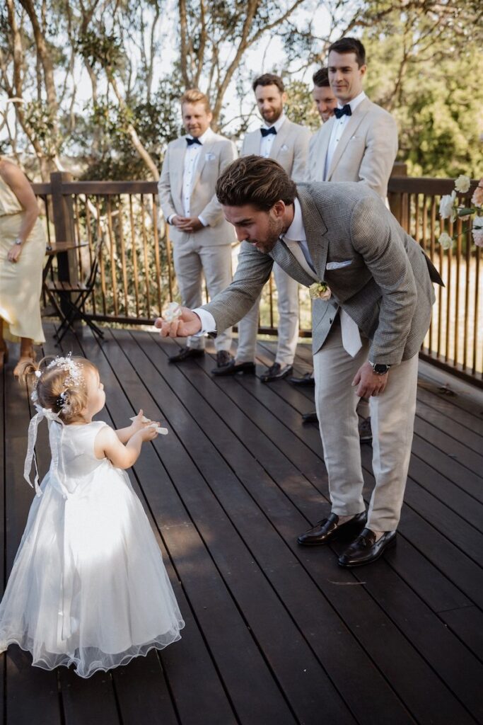 Matt and the flower girl